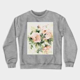 Washy Peach Roses B Crewneck Sweatshirt